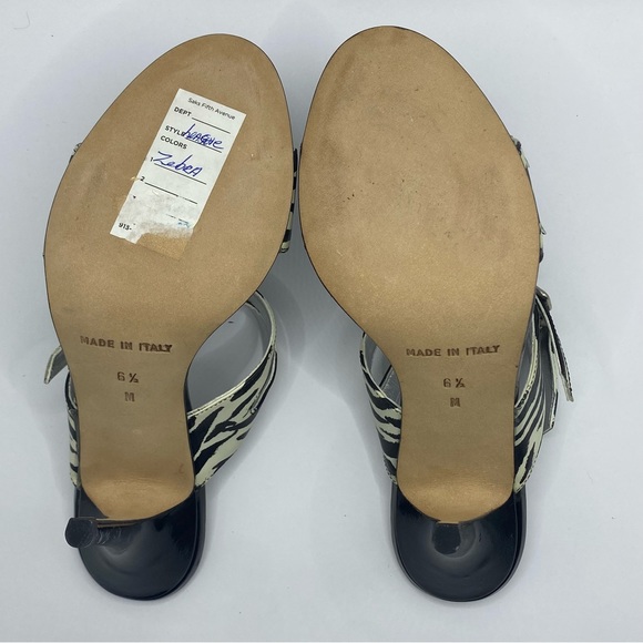 NIB KORS Michael Kors League Zebra Print Patent Leather Sandal Size 6.5 - Picture 5 of 6